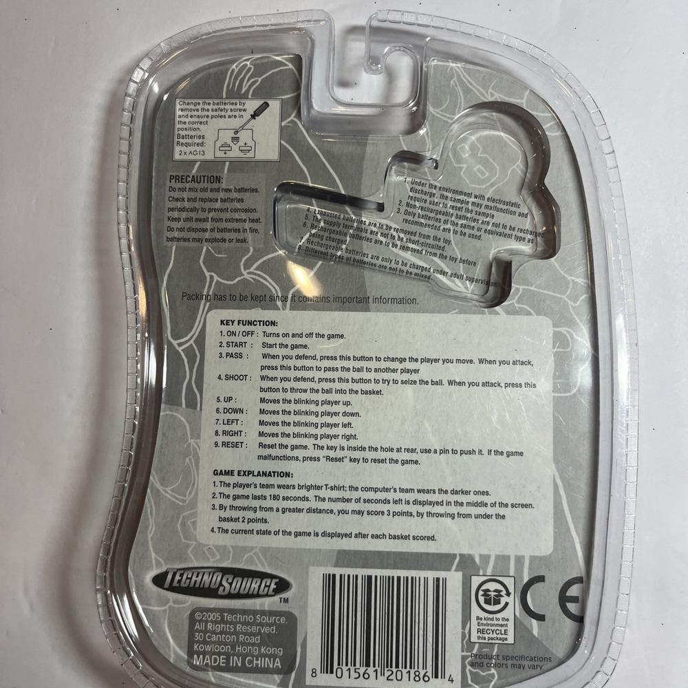 Techno Source Super Baseball Handheld Keychain LCD Video Game NEW Sealed - Picture 7 of 10